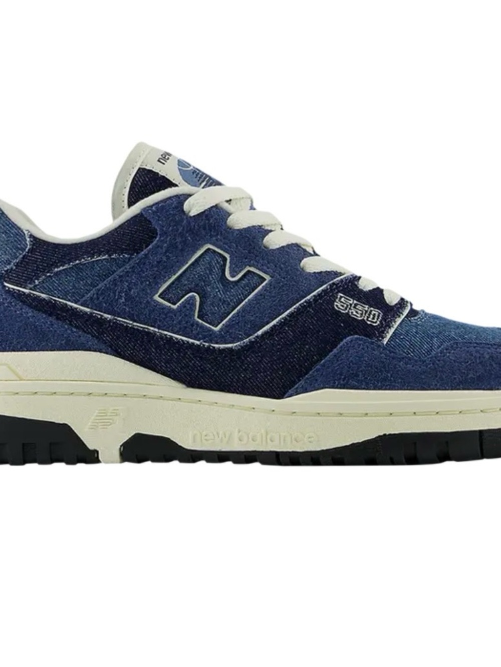 New Balance Denim Blue & Cream 550 Low-Top Sneaker